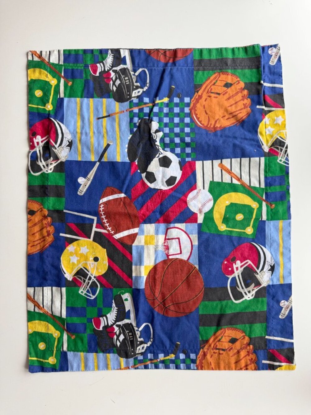 Lot of 2 KIDZ MIX Sports Themed Polycotton Pillowcases